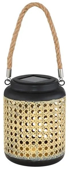 Ηλιακό Κρεμαστό Φωτιστικό LED 0,06W Μαύρο ΙΡ44 Όψη Ξύλου 33668 Globo Lighting-33668-Μαύρο 33668