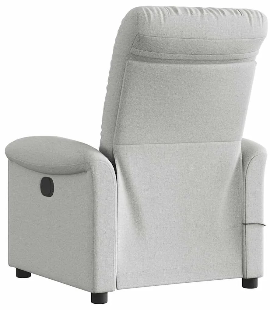 vidaXL καρέκλα ανάκλισης μασάζ Cloud Grey Fabric