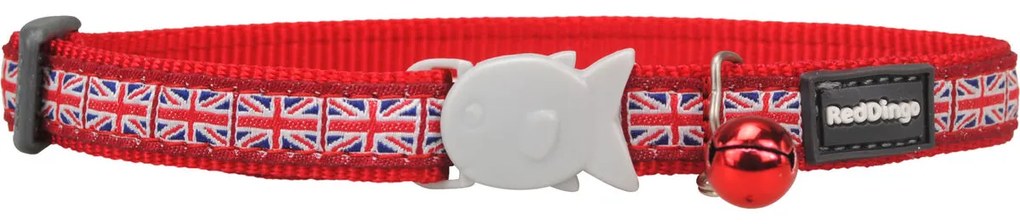 Κολάρο γάτας Red Dingo Union Jack 20-32 cm Κόκκινο