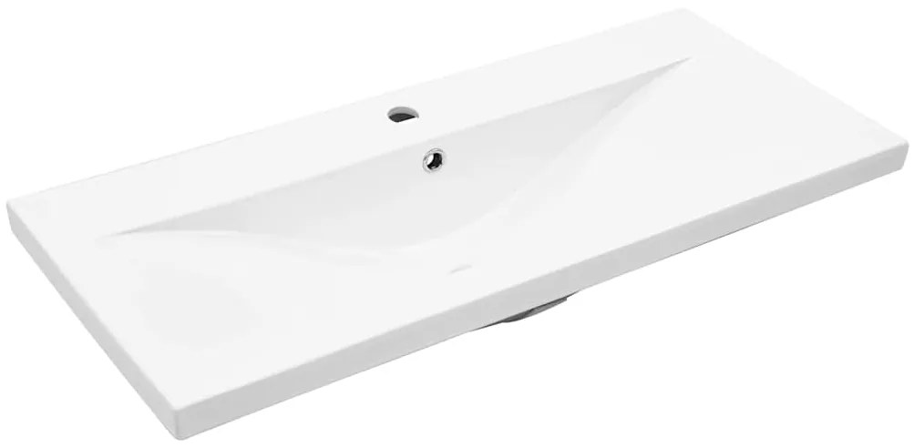 vidaXL Σετ Επίπλων Μπάνιου με ράφι 4 pcs Μαύρη Οξυά Επεξεργασμένο ξύλο