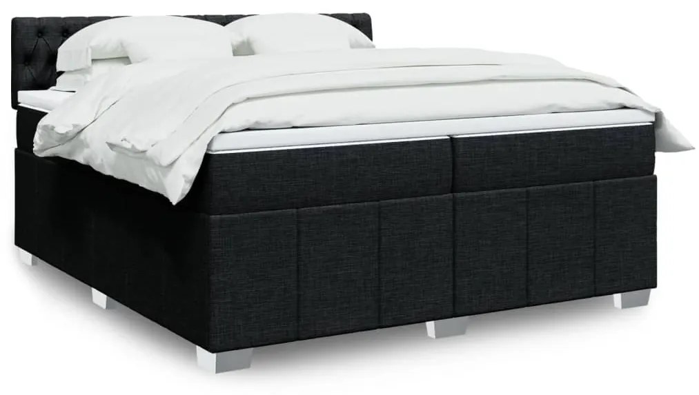 ΚΡΕΒΑΤΙ BOXSPRING ΜΕ ΣΤΡΩΜΑ ΜΑΥΡΟ 200X200 ΕΚ. ΥΦΑΣΜΑΤΙΝΟ 3289484