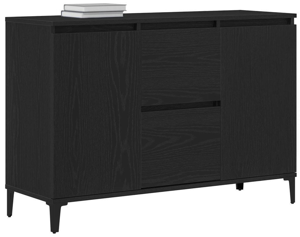 vidaXL Πλαϊνό γραφείο σε Μαύρο Δρυς 104x35x70 εκ. Φτιαγμένο από ξύλο