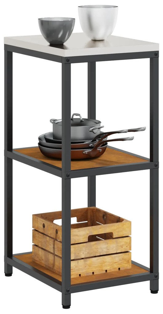 vidaXL Ράφι Αποθήκευσης Κουζίνας με ράφι Σκ rusty 60 x 50 x 92 εκ.