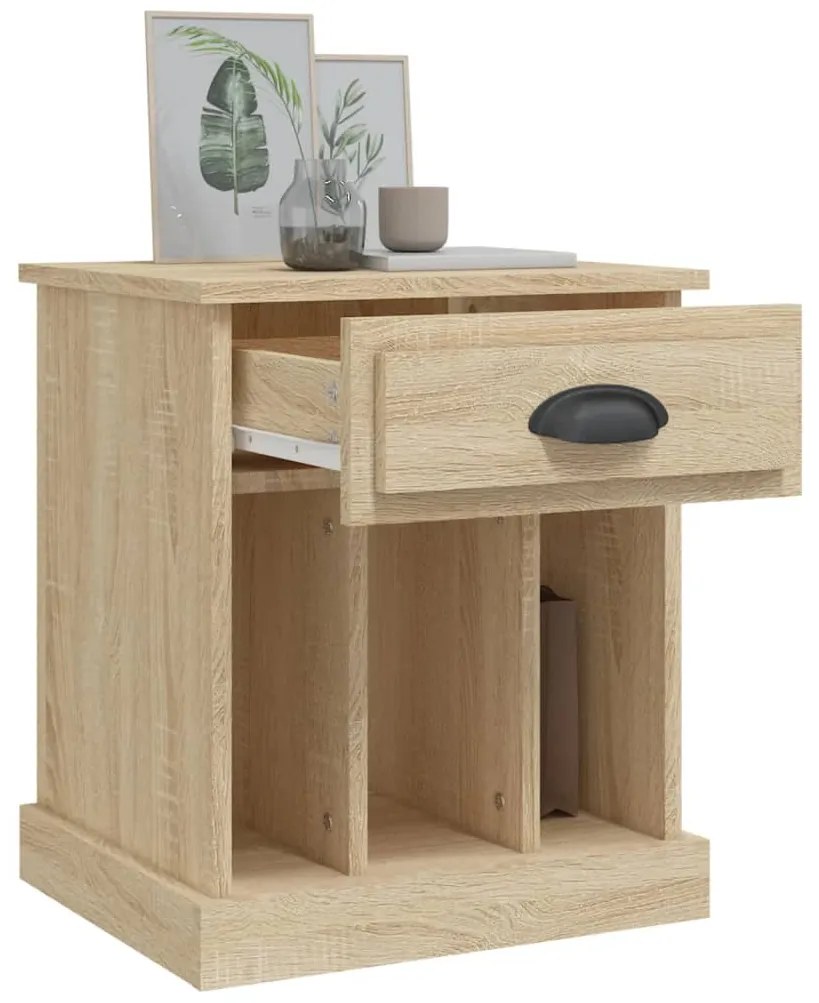 vidaXL Κομοδίνα 2 τεμ. Sonoma Δρυς 43x36x50 εκ.
