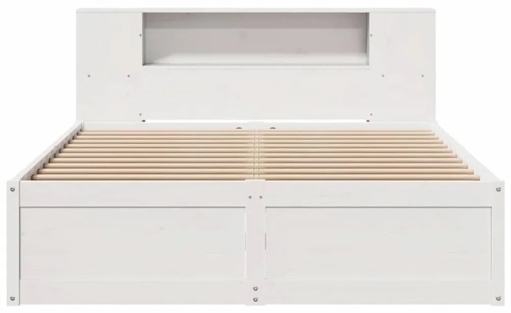 vidaXL Σκελετός Κρεβ. Χωρίς Στρώμα Λευκό 140x200 εκ Μασίφ Πεύκο