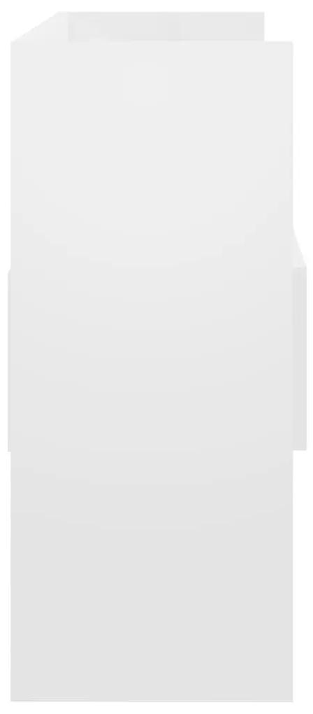 Μπουφές Γυαλιστερό Λευκό 105 x 30 x 70 εκ. από Μοριοσανίδα - Λευκό