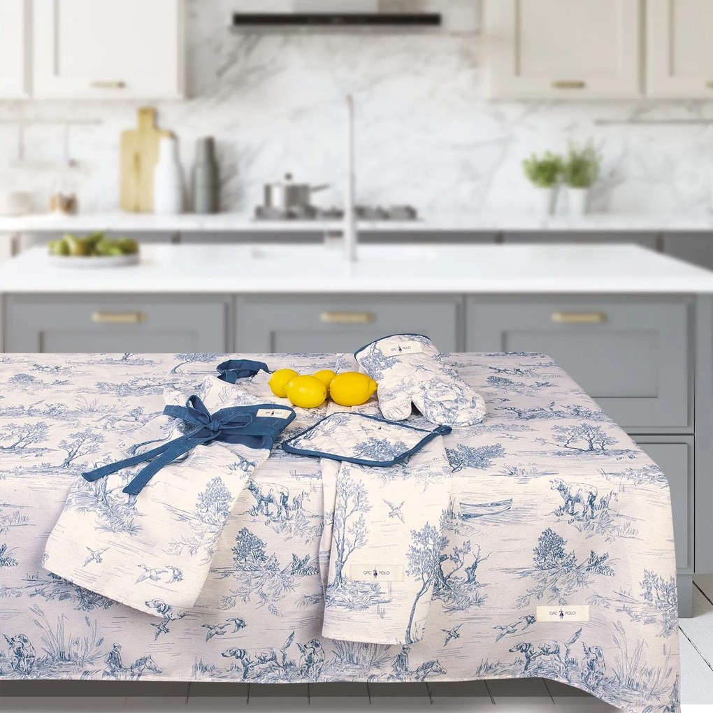 Runner 2661 Blue-Ecru Greenwich Polo Club 40X150 40x150cm 100% Cotton