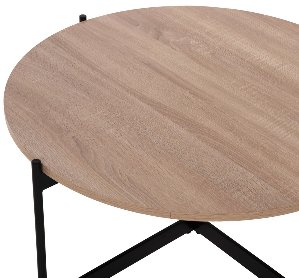 ΣΕΤ 2ΤΜΧ ΤΡΑΠΕΖΙΑ ΣΑΛΟΝΙΟΥ RONDA HM21089.02 MDF ΣΟΝΑΜΑ Φ80εκ &amp; Φ50εκ