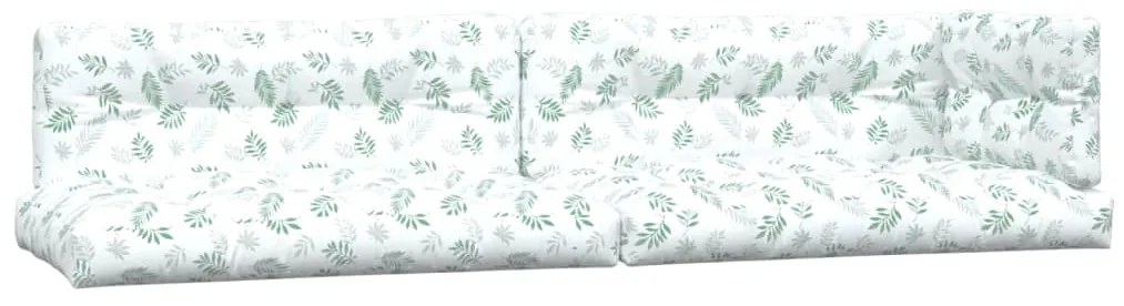 vidaXL Μαξιλάρια Παλέτας 5 τεμ. Σχέδιο Φύλλων Υφασμάτινα