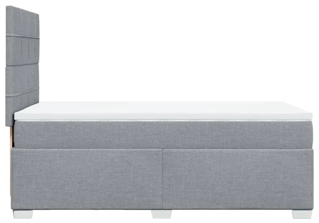 ΚΡΕΒΑΤΙ BOXSPRING ΜΕ ΣΤΡΩΜΑ ΑΝΟΙΧΤΟ ΓΚΡΙ 80X200 ΕΚ. ΥΦΑΣΜΑΤΙΝΟ 3292615