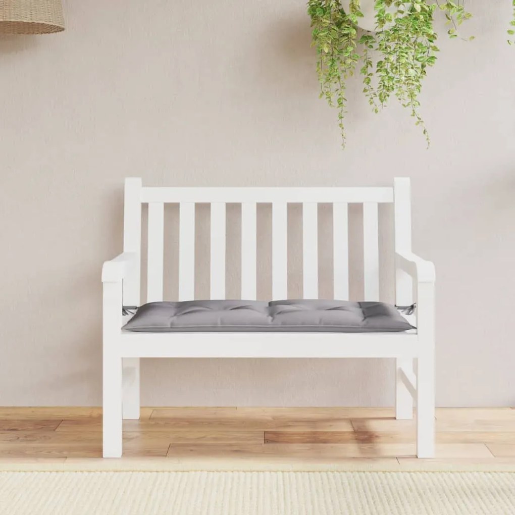 vidaXL Μαξιλάρι Πάγκου Κήπου Γκρι 110 x 50 x 7 εκ. Ύφασμα Oxford