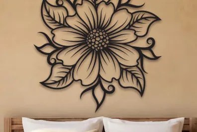 Intra απο ξύλο plywood 3mm-4mm πάχος - Dogwood Flower Wall Art Laser Cut  Δίασταση 40x50 cm INTRAFABR-99818065