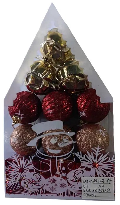 Σετ Χριστουγεννιάτικα στολίδια - 5cm - 12pcs - 023940-023940