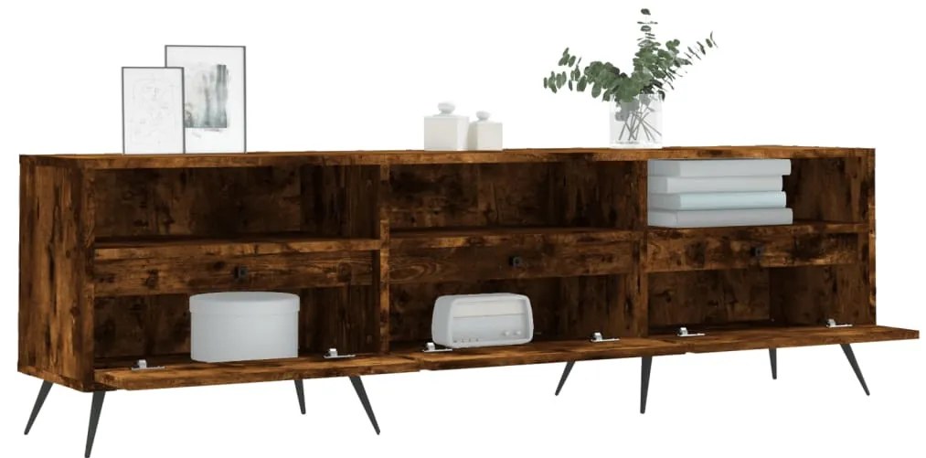 vidaXL Έπιπλο Τηλεόρασης Καπνιστή Δρυς 150x30x44,5 εκ. Επεξ. Ξύλο