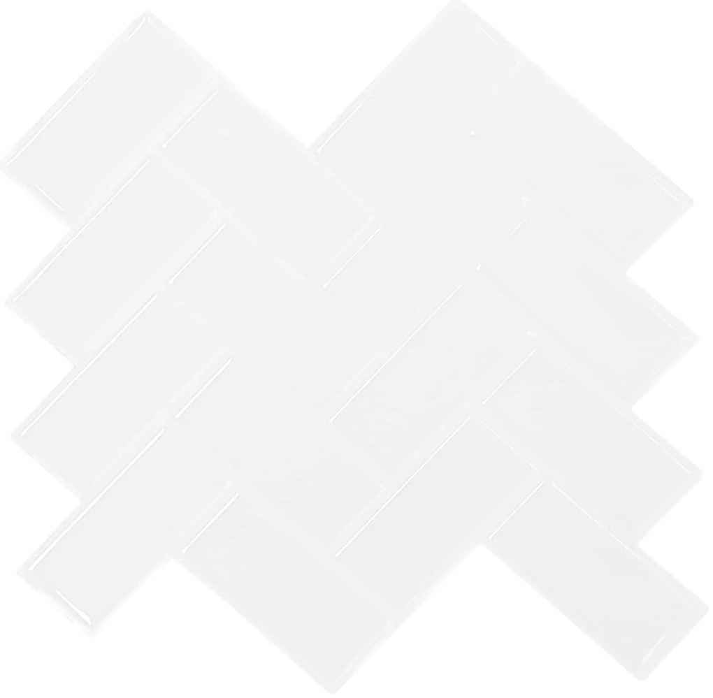 vidaXL Πλακάκι ψαροκόκαλο 20 pcs Λευκό 30 x 30 cm Πολυουρεθάνη και PET