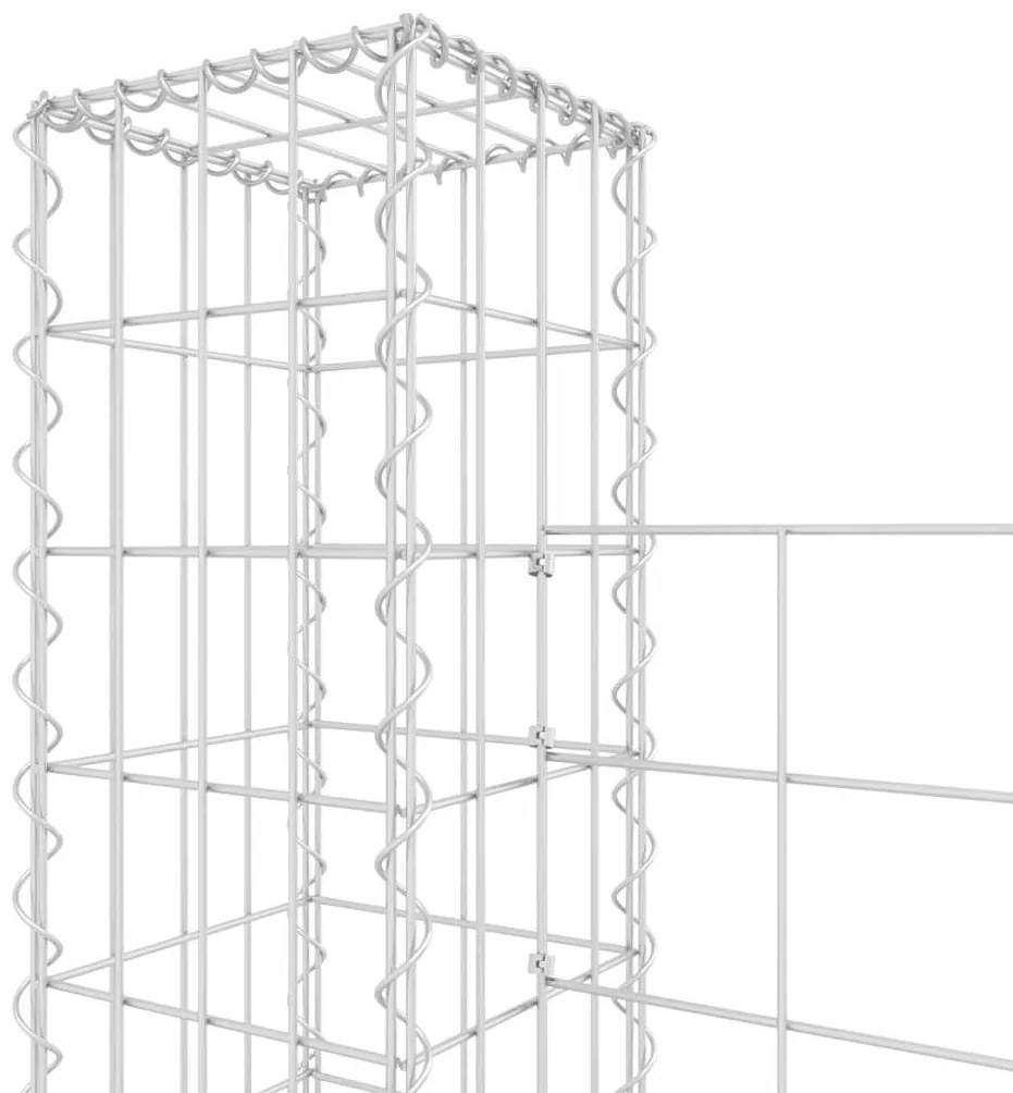 vidaXL Συρματοκιβώτιο σε U Σχήμα με 8 Στύλους 860x20x150 εκ Σιδερένιο