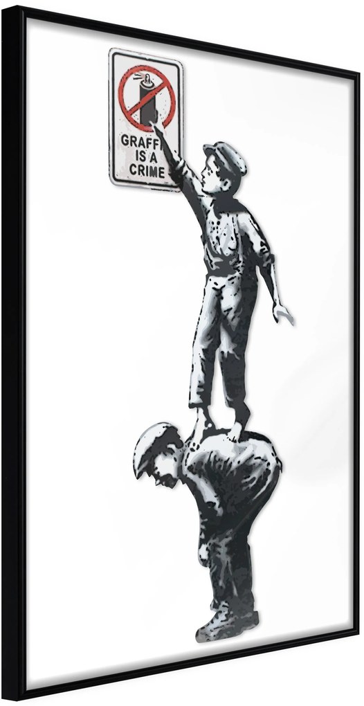 Αφίσα - Banksy: Graffiti Is a Crime - 30x45 - Μαύρο - Χωρίς πασπαρτού