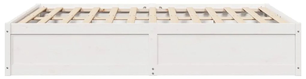 vidaXL Σκελετός Κρεβ. Χωρίς Στρώμα Λευκό 140x190 εκ Μασίφ Πεύκο