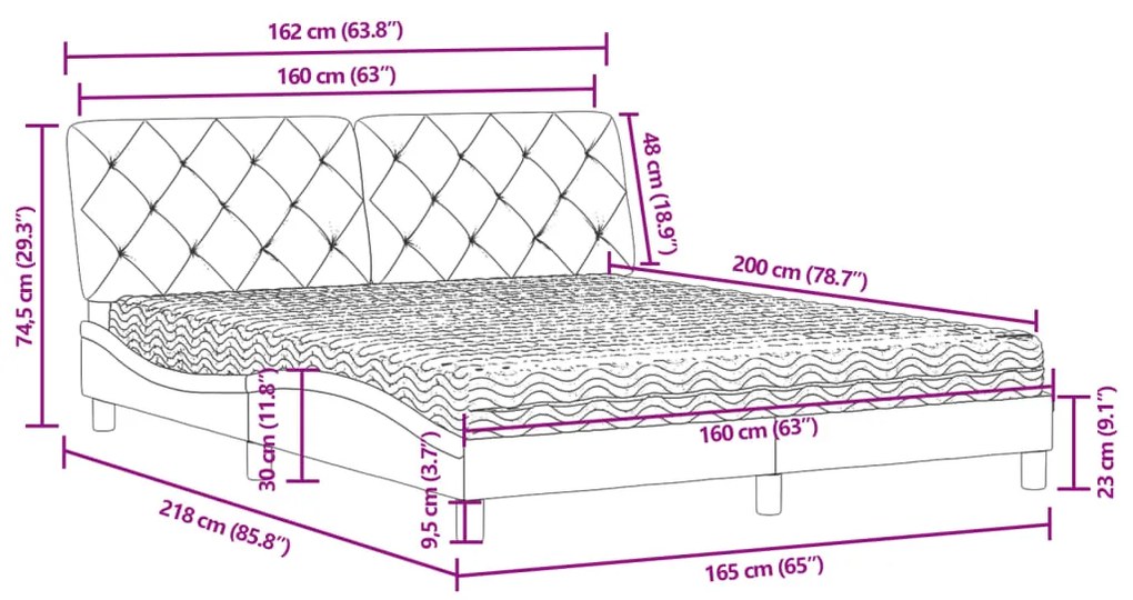 ΚΡΕΒΑΤΙ ΜΕ ΣΤΡΩΜΑ ΡΟΖ 160X200 ΕΚ. ΒΕΛΟΥΔΙΝΟ 3208669