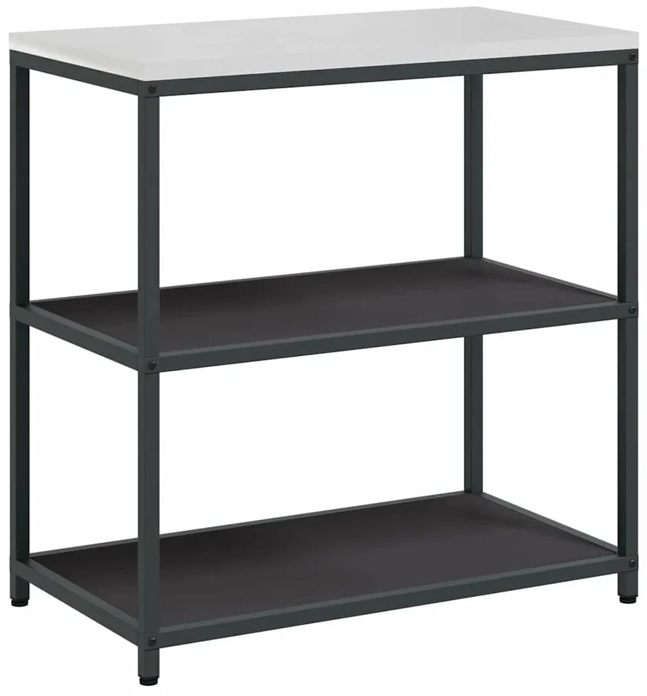 vidaXL Σετ Αποθήκευσης Κουζίνας με ράφι 3 pcs Μαύρο 240 x 50 x 92 εκ