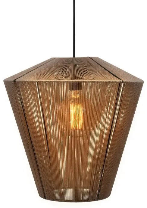 Φωτιστικό Οροφής Μονόφωτο Cord Fylliana Καφέ 40x40 εκ. 40x40x100 εκ.