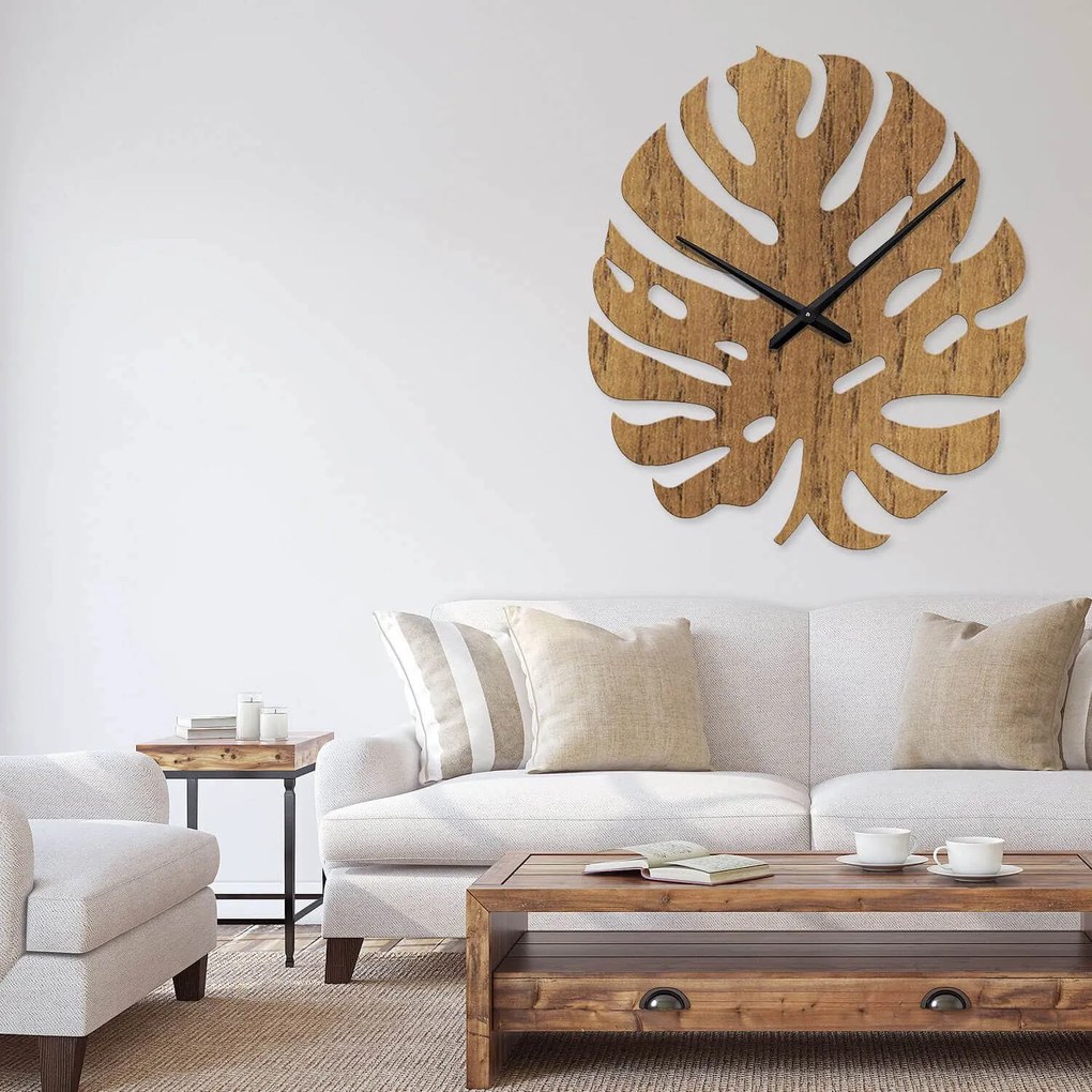 Ρολόι τοίχου  εσωτερικού χώρου ξύλινο clock7 - Clock7-Καστανιά, 1mx1m