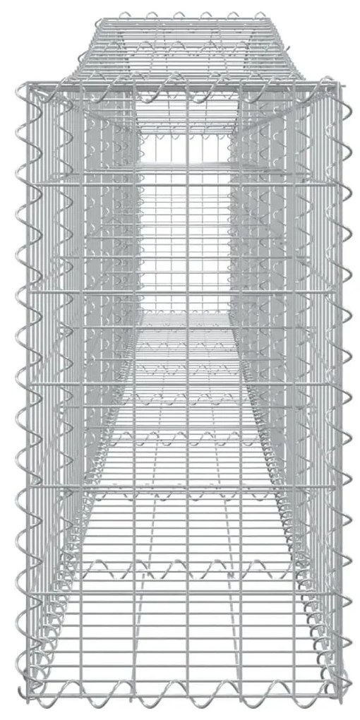 Συρματοκιβώτια Τοξωτά 10 τεμ. 400x30x60/80 εκ. Γαλβαν. Ατσάλι - Ασήμι