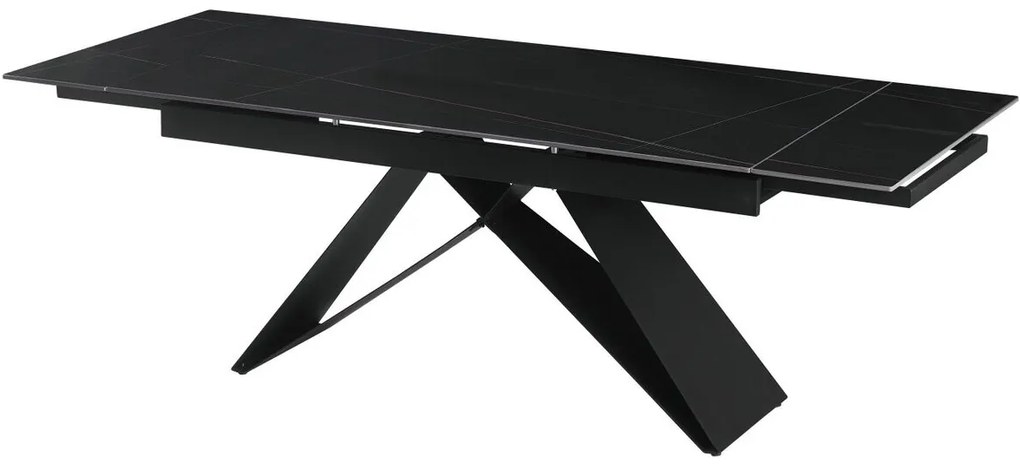 Τραπεζαρία Home ESPRIT Μαύρο Μέταλλο Κεραμικά 160 x 90 x 75 cm