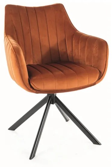 KRZESŁO AZALIA VELVET CZARNY STELAŻ/CYNAMON BLUVEL 4215 DIOMMI-80-2660