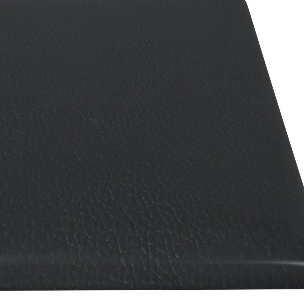 vidaXL Πάνελ Τοίχου 12 τεμ. Μαύρα 60x15 εκ. 1,08 μ² Συνθετικό Δέρμα