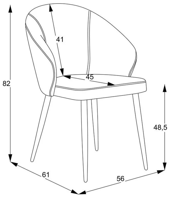 Καρέκλα Τραπεζαρίας Patia Γκρί - Μπέζ 56x61x82εκ. 56x61x82 εκ.