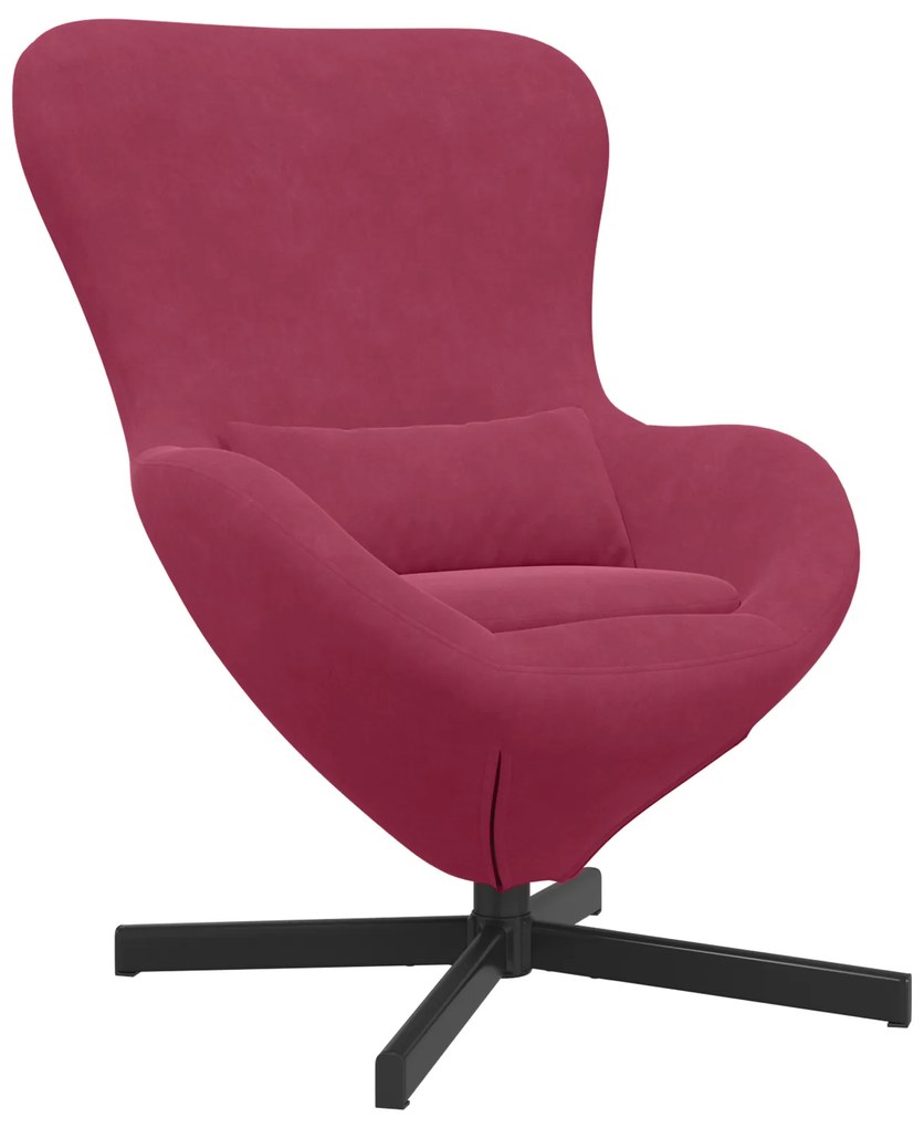 vidaXL Πολυθρόνα Αυγού Wine Red Velvet