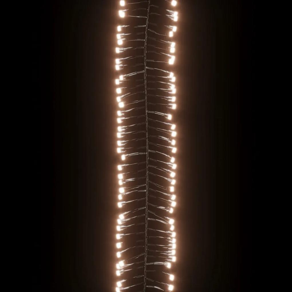 vidaXL Φωτάκια Cluster με 1000 LED Θερμό Λευκό 11 μ. από PVC
