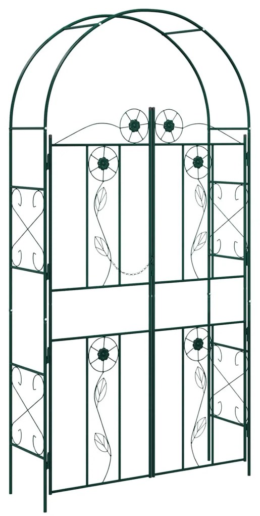 vidaXL Κήπος Αψίδα Μονόχρωμο Πράσινο 115 x 37 x 226 εκ