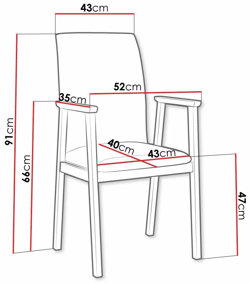 Καρέκλα Victorville 336, Καρυδί, Ανοιχτό καφέ, 91x43x40cm, 7 kg, Ταπισερί, Ξύλινα, Μπράτσα, Ξύλο: Σημύδα | Epipla1.gr