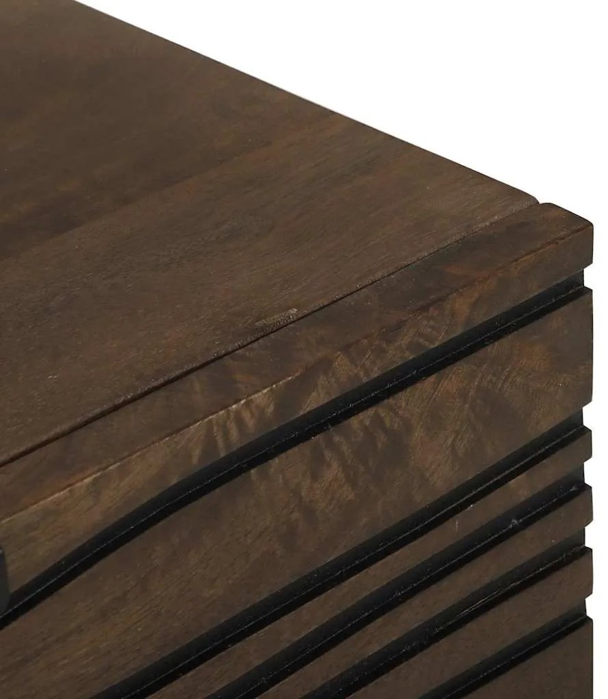 vidaXL Κομοδίνο με συρτάρι Καρυδιά 50 x 33 x 60 εκ Μασίφ ξύλο μάνγκο