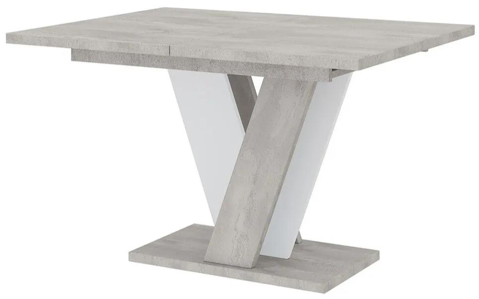 Τραπέζι Goodyear 125, Άσπρο, Γκρι, 75x90x120cm, 61 kg, Επιμήκυνση, Πλαστικοποιημένη μοριοσανίδα | Epipla1.gr