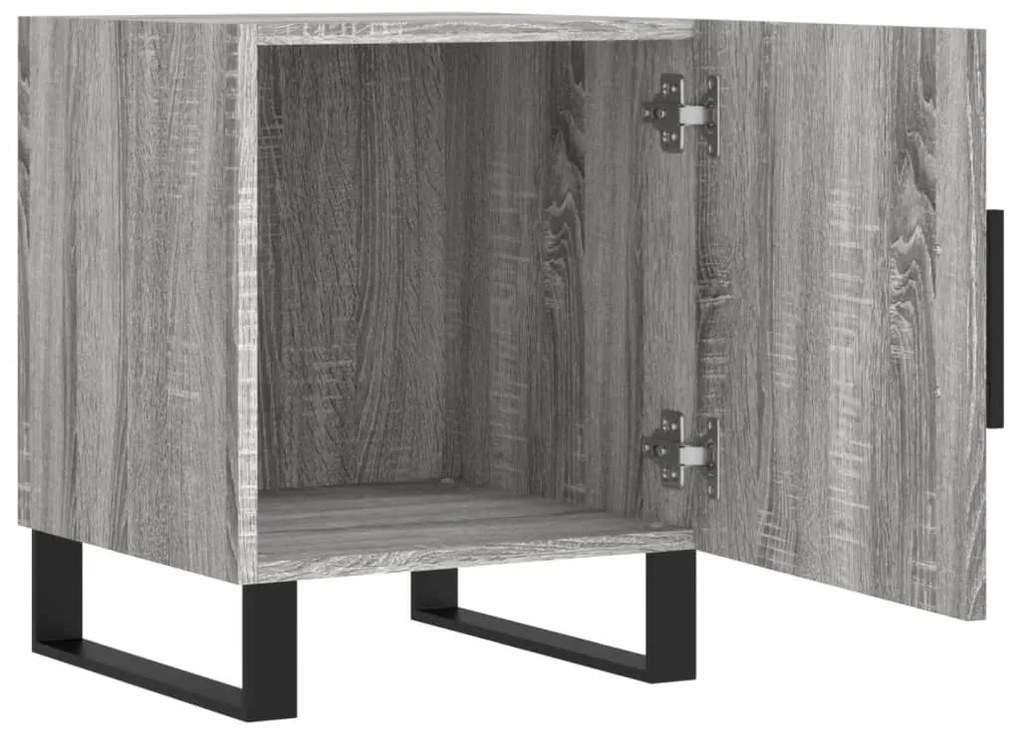 vidaXL Κομοδίνο Γκρι Sonoma 40 x 40 x 50 εκ. από Επεξεργασμένο Ξύλο