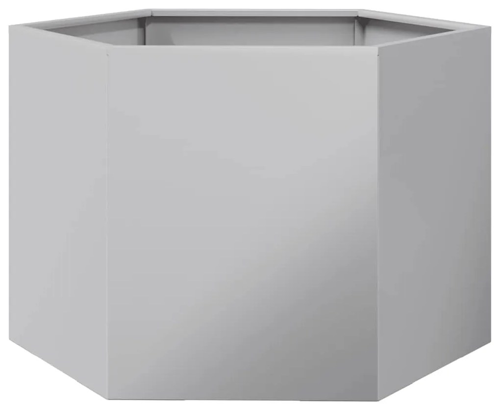 vidaXL Ζαρντινιέρα Κήπου Εξάγωνη 69x60x45 εκ. Γαλβανισμένο Χάλυβα