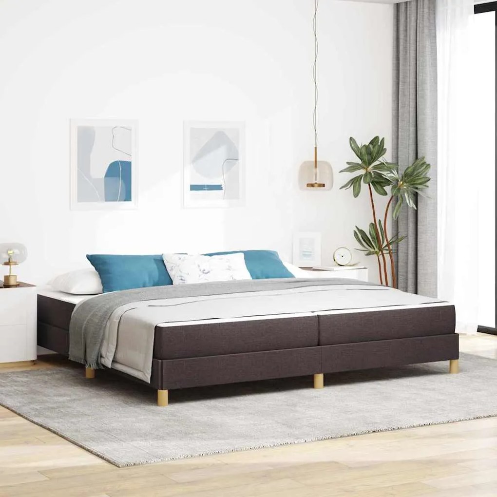 vidaXL Κρεβάτι με ελατήρια Καφέ 200 x 200 cm