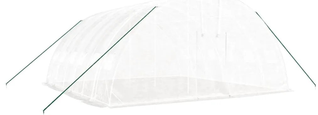 Θερμοκήπιο με Ατσάλινο Πλαίσιο Λευκό 36 μ² 6 x 6 x 2,85 μ. - Λευκό