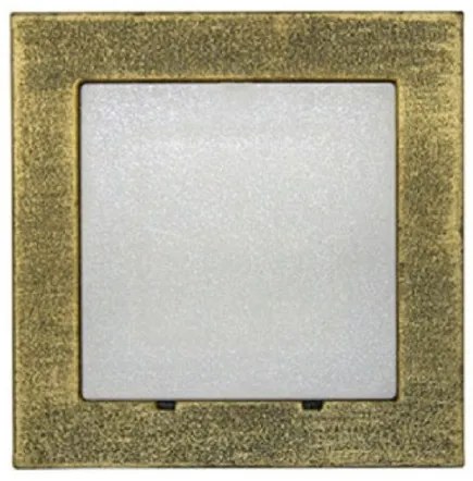 Απλίκα Φωτιστικό Τοίχου 9 LED 0.6W IP54 Στεγανό Τετράγωνο Ρουστίκ Lumen-3-9734710-Μπρονζέ 3-9734710