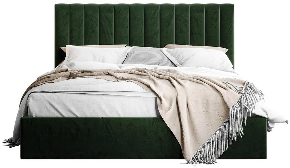 Κρεβάτι Beloit 108, Διπλό, Πράσινο, 180x200, Ταπισερί, Τάβλες για Κρεβάτι, 191x212x105cm, 73 kg, Ξύλο: Πεύκο | Epipla1.gr