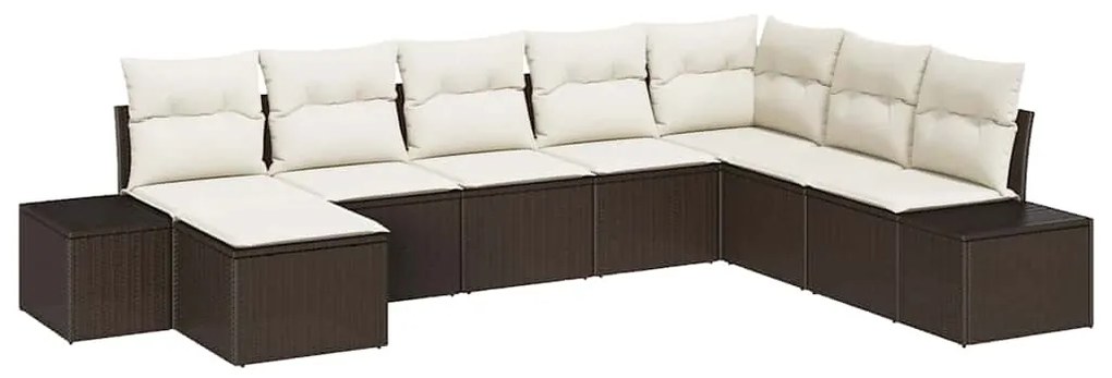 vidaXL Σετ Καναπέ Κήπου 8 pcs 319 x 209 x 85 εκ. Πολυ ράταν