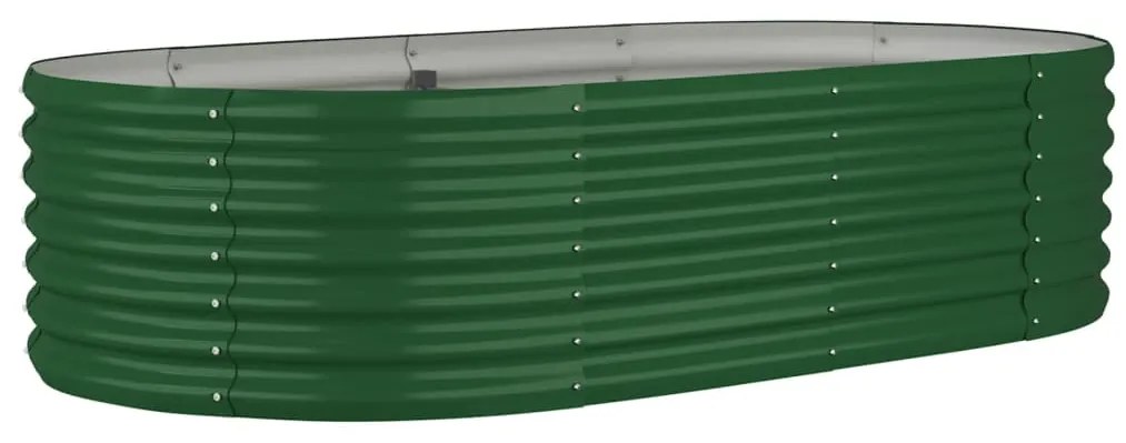 vidaXL Ζαρντινιέρα Πράσινη 152x80x36 εκ Γαλβανισμένος χάλυβας