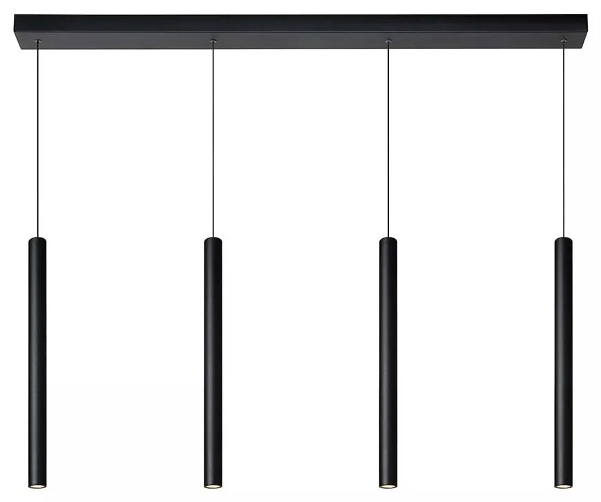 Φωτιστικό Κρεμαστό Lucide 74403-04-30 LORENZ Μαύρο Ματ (Black Mat) 3000 K