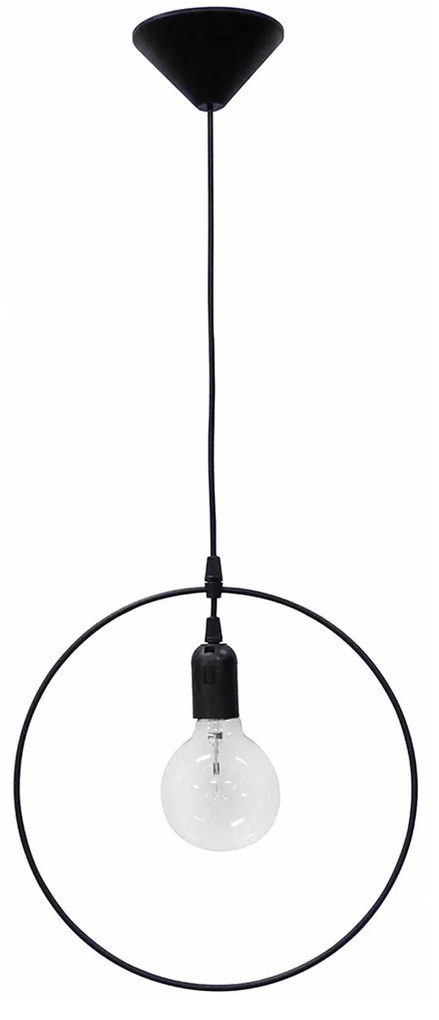 Φωτιστικό Οροφής Kyklos 1/L  34-0038 Black Metal