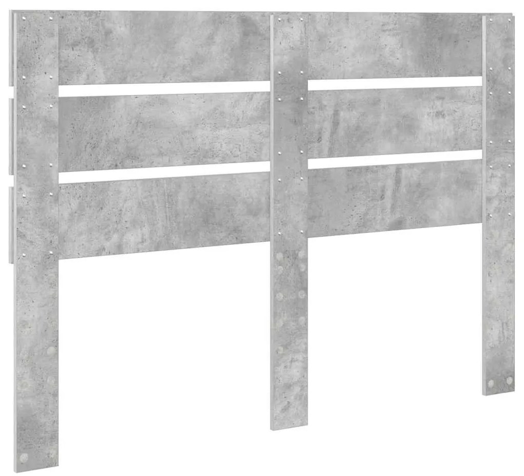 vidaXL Κεφαλάρι με κεφαλάρι Σκυρόδεμα Γκρι 150 cm Επεξεργασμένο ξύλο