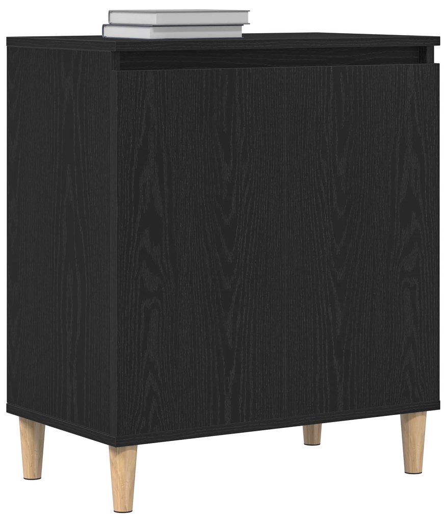 vidaXL Μπουφές Μαύρος Δρυς 60x35x70 εκ, Επεξεργασμένο Ξύλο