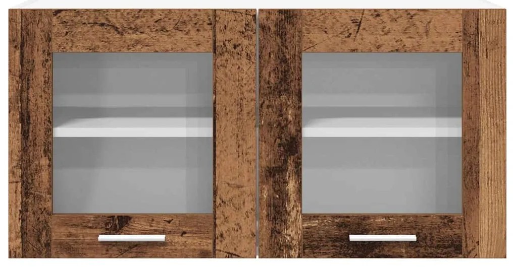 vidaXL Κρεμαστό ντουλάπι Παλαιό Ξύλο και Λευκό 80 x 31 x 40 εκ